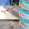 Kid Education Toy Rubber Band Powered Glider Biplane Assemble Aircraft Plane Toy