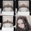 Bridal Crown Baroque New Retro Black Tiara Wedding Dress Wedding Hair Accessories Birthday Queen Crown Adult