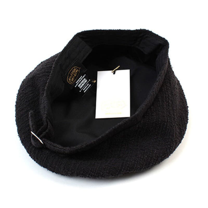 Универсальная химия Берет из черного твида с поясом Берет