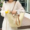 Straw Beach Bag Summer Woven Tote Bag Large Capacity Shoulder Commuting Woven Bag for Women Straw Purses and Handbags Woven Bag