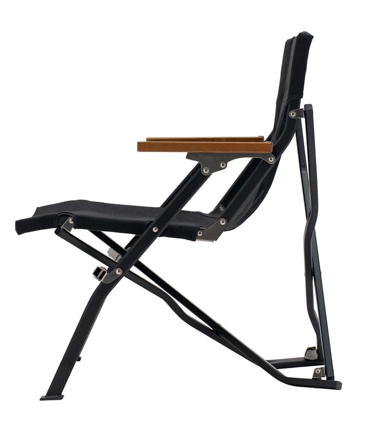 Snow Peak Low Chair Short Black Low Chair Deck Chair Compact Calm Color LV-093-AZ