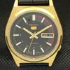 ВОССТАНОВЛЕННЫЕ ВИНТАЖНЫЕ ЧАСЫ SEIKO 5 AUTO 6309A JAPAN MENS DAY/DATE ЧЕРНЫЕ a309511-9