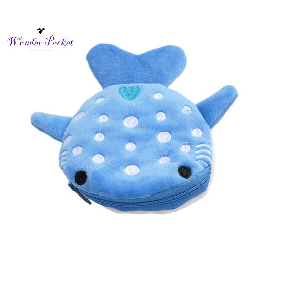 Детский кошелек с мультяшной застежкой, мягкая акула в форме молнии, плюшевый детский кошелек, косметичка
