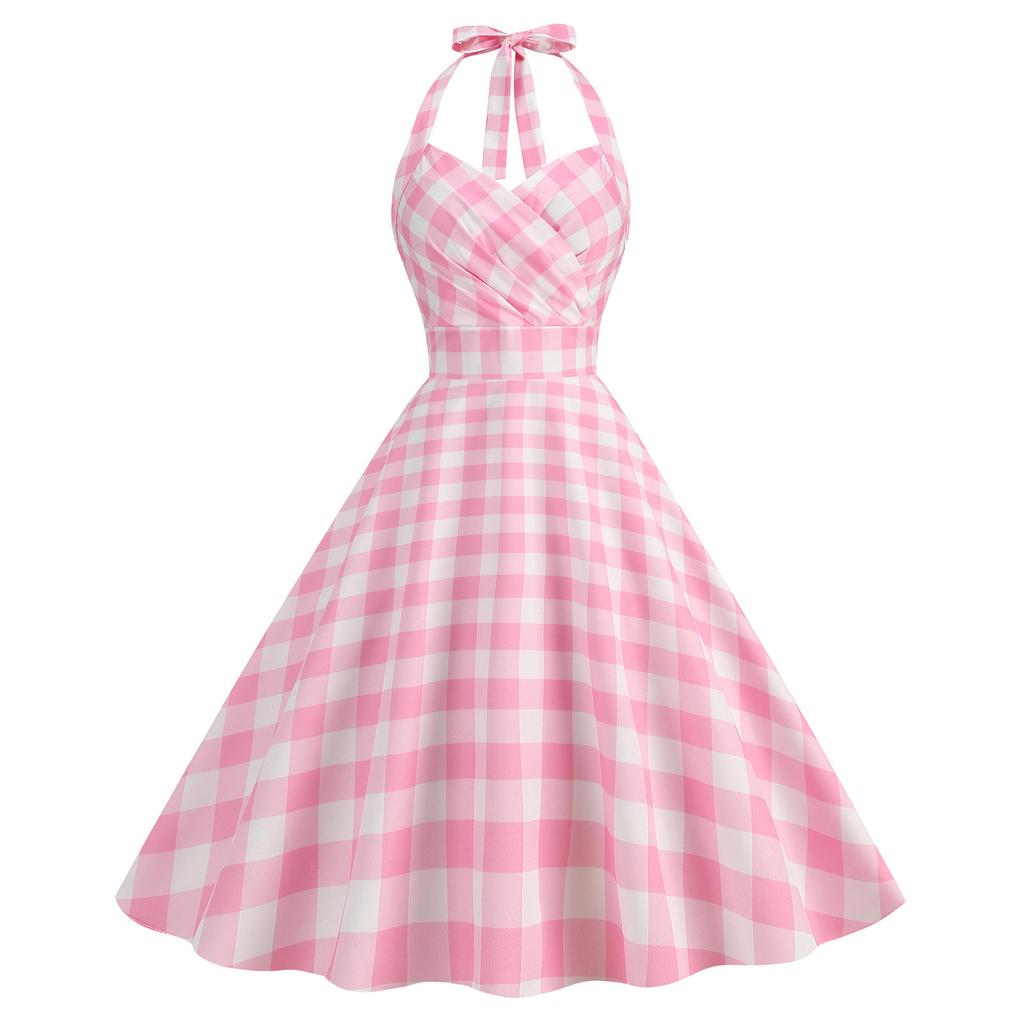 Женские модные повседневные облегающие ретро-платья с гофрированным воротником и принтом в горошек