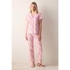 Cotton Marina Pink Buttoned Shirt Trousers Pajama Set