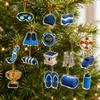 Christmas Countdown calendar 1D Acrylic Swimming Theme Pendant Decoration 11 Days Holiday Countdown for Home Room Apartment