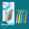 5 шт. Стоматологические межзубные щетки Инструмент для чистки зубов нитью Гигиена полости рта L/I-образная головка для чистки зубов для пользователей брекетов Зубочистка