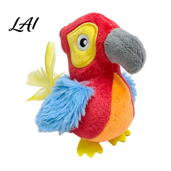 Realistic Animal Shape Cat Toy Chirping Bird Toy Interactive Plush Parrot Soft Stuffed Safe Toys for Kittens Pounce Indoor Cats And Kittens,