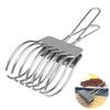 Beef Cutting Tongs Stainless Steel Food Slicer Meat Slicing Tong Holder Easy Slicing Tool for BBQ Bread Vegetables Fruits