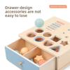 Baby Montessori Learning Toys: Wooden Color Shape Sorter with Drawer Box, Busy Board & Matching Game | Fine Motor Sensory Gift