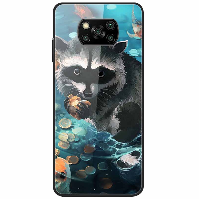 For Poco X3 Pro Case Fashion Cute Tempered Glass Luxury Coque Covers for Xiaomi Poco X3 NFC Cases PocoX3 X 3 Bumper Protector