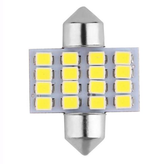 16SMD светодиодный светильник постоянного тока 12 В для автомобиля, белый для чтения, внутренний купол, гирлянда, лампочки