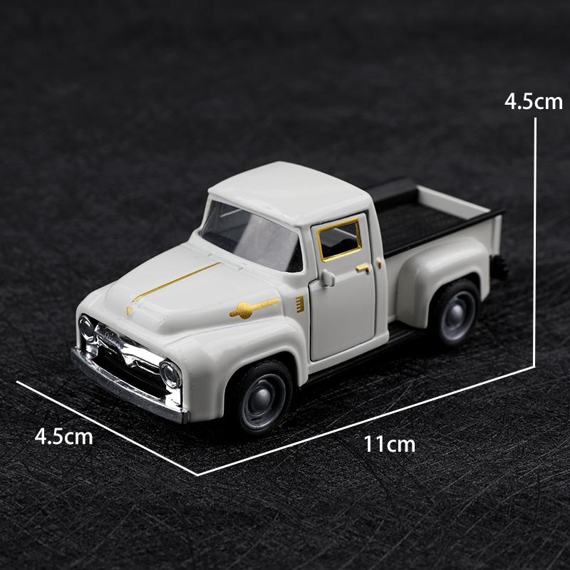 1:38 Classical Retro F100 Pickup, Alloy Model Car, Multiple Color, children metal car, boy's toy gift, car ornaments