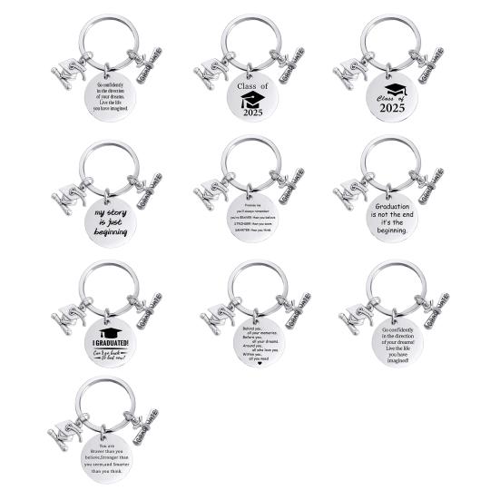 Yousheng Подарки на выпускной для нее и него, брелок из нержавеющей стали для выпускного класса 2025 года, вдохновляющий брелок, подарок для выпускников колледжей и старших классов