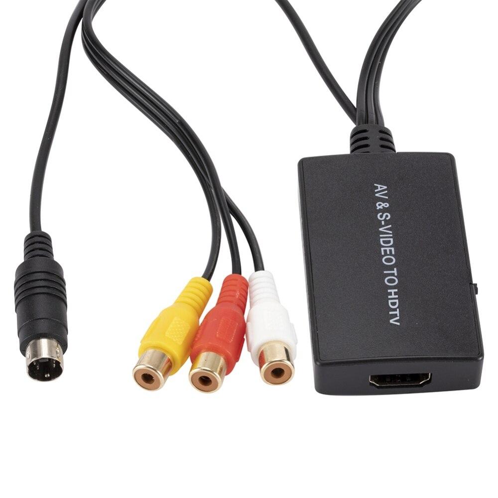 Конвертер, совместимый с Svideo в HDMI, Адаптер, совместимый с AV в HDMI