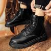 Men's Leather Boots Four Seasons Outdoor Casual Hiking Boots Retro Fashion Work Boots Thick Bottom Ankle Boots Anti-slip 2025