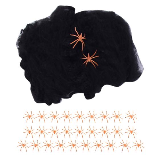 Colorful Halloween Spider Web Stretchable Cotton Cobwebs Elastic Scary Party Scene Props for Halloween Christmas Eve Parties