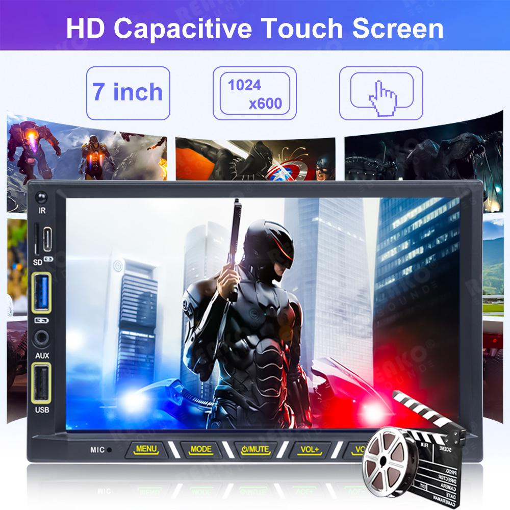 Reakosound 7'' Android Car Radio CarPlay Universal Car Gps Screen Adjustable 2 DIN Car Stereo Radio Navigation Player Head Unit