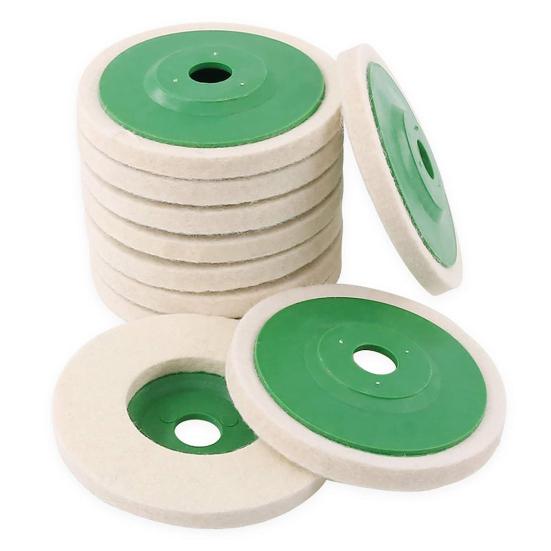 10 шт., шерстяной войлок, полировальные колесные диски, износостойкие, широко используемые полировальные полирующие колесные диски, запасные части