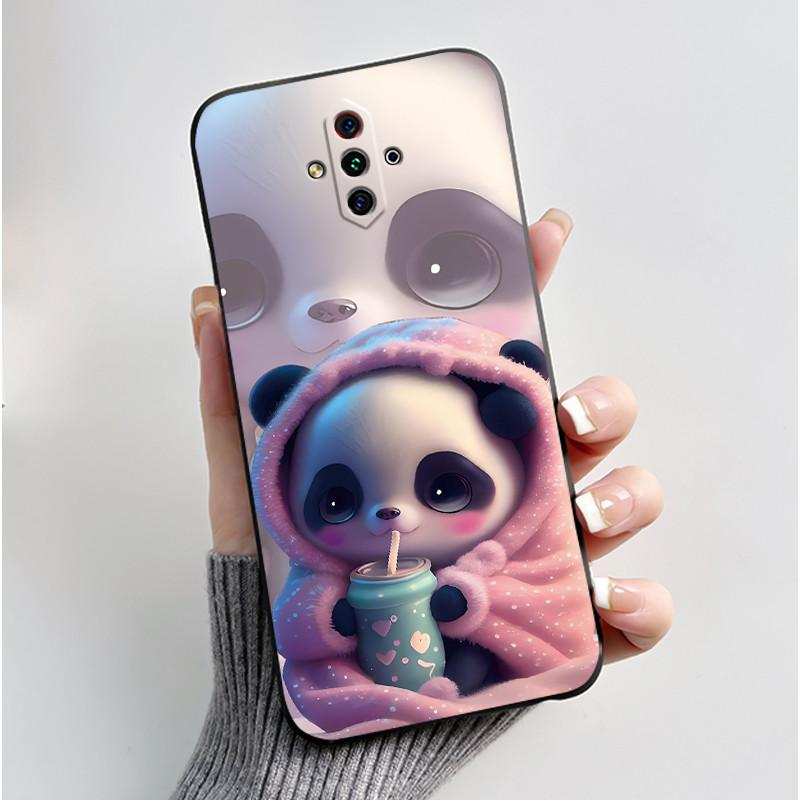 For ZTE Nubia Play 5G NX651J Case Cute Heart Rabbit Black Soft Silicone Shockproof Back Cover For Nubia RedMagic 5G Lite Casing