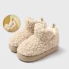Men Winter Warm Thick Plush Women Ankle Boots Indoor Slippers Ladies Men Home Cotton Furry Shoes