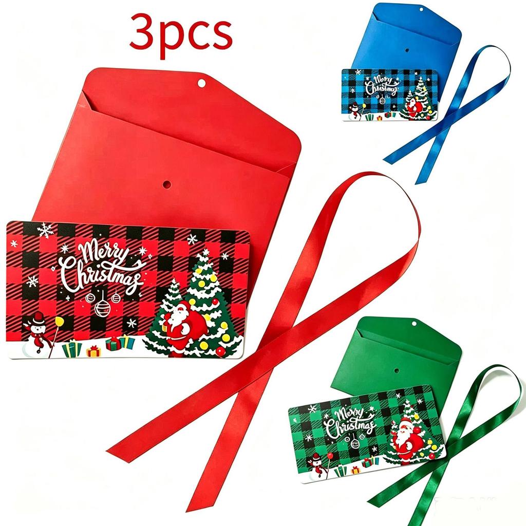 2026 Santa Claus Christmas Money Box with 10 Card Slots - US Dollar Red Envelope Surprise Party Gift