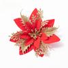 1pcs Christmas Gold Powder Simulation Flower Christmas Wreath Christmas Tree Decoration Accessories