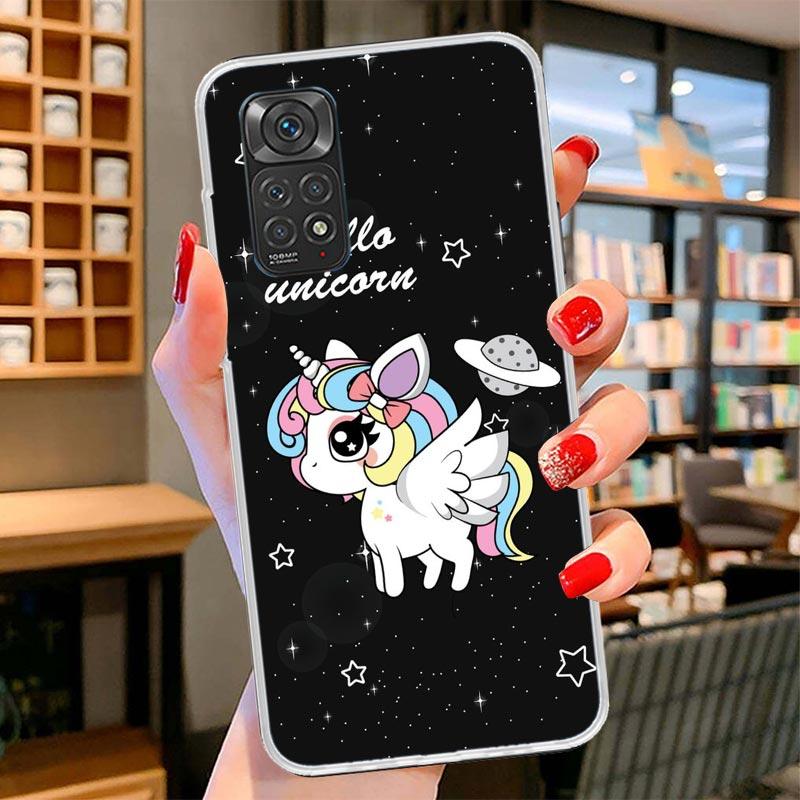 Pink Unicorn Rainbow Cover Phone Case For Xiaomi Redmi Note 15 14 13 12 11 10 Pro Plus 14S 12S 11S 11T 11E 10S Soft Fundas Shell