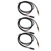 3Pcs Audio Cable 4 Pole 3.5mm Male Nylon Braided Cord for Microphone Phone Sound Card