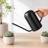 Black Stainless Steel Retro Watering Can with Long Spout - Large Capacity for Gardening and Succulents