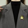 Милая уникальная брошь-лягушка в очках для женщин и мужчин, личность, универсальная, животное, булавка, брошь, аксессуары для вечеринок, подарок