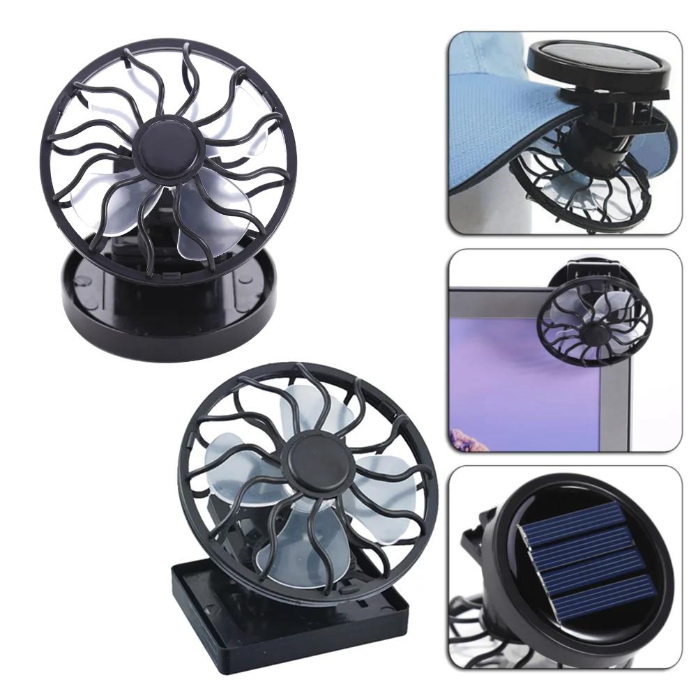 Portable Mini Solar Powered Clip Fan Summer Hat Clip Cooler Fan Outdoor Camping Hiking Wilderness Survival Fans Foot Warmer
