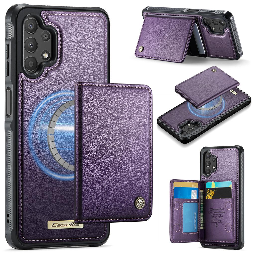 CASEME Серия ME80 Для Samsung Galaxy A13 4G/A04s 4G (164.7мм) Магнитный чехол-кошелек из кожи и ПК/ТПУ для телефона, съемный