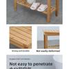 Bamboo Shower Bench Anti Slip Thickening Shower Stool with Storage Shelf Spa Bath Seat for Bathroom Organizer Hallway Bench