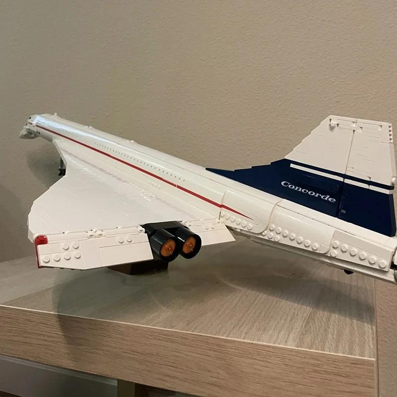 2083 шт. Пассажирский самолет Конкорд Большой Креативный Декор Пазл Строительные блоки Игрушка Подарок