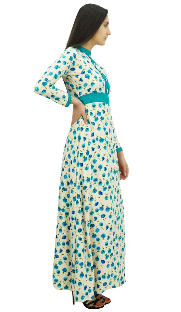 Bimba Женское зимнее платье макси с цветочным принтом, длинное, из вискозы