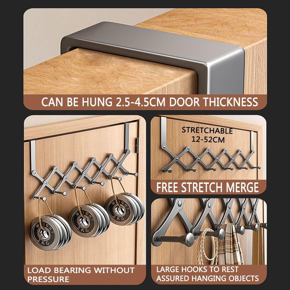 No-Punch Clothes Coat Hooks Carbon Steel Clothing Hangers Door Hooks Hanger  Kitchen Supplies