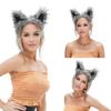 Ручная работа Искусственный мех Лисы Волчьи уши Ободок Хэллоуин Рождество Косплей Костюм Аксессуары Меховые Животные Уши Обруч для волос