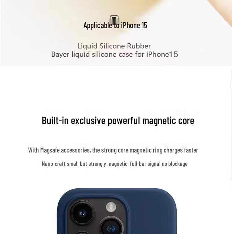 Настоящий чехол MagSafe из жидкого силикона для iPhone 13, 14, 15 Pro Max