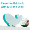 Aquarium Cleaning Sponge for Glass Walls Whale Shape Aquarium Scrubber Fish Tank Scraper Pad Cleaning Tool for Turtle Betta Tanks