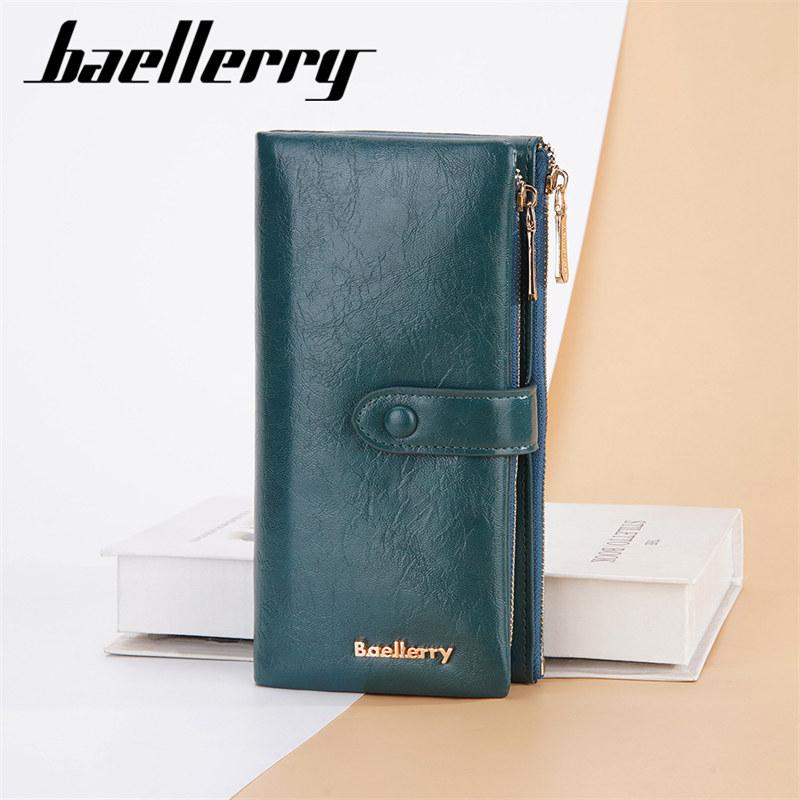 Baellerry Artificial Leather Long Wallets for Women Fashion Card Holder Ladies Zipper Coin Purse GZW