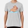 Cute Capybara With Orange On Head Chilling IT-Shirt S-5XL Best T-Shirt
