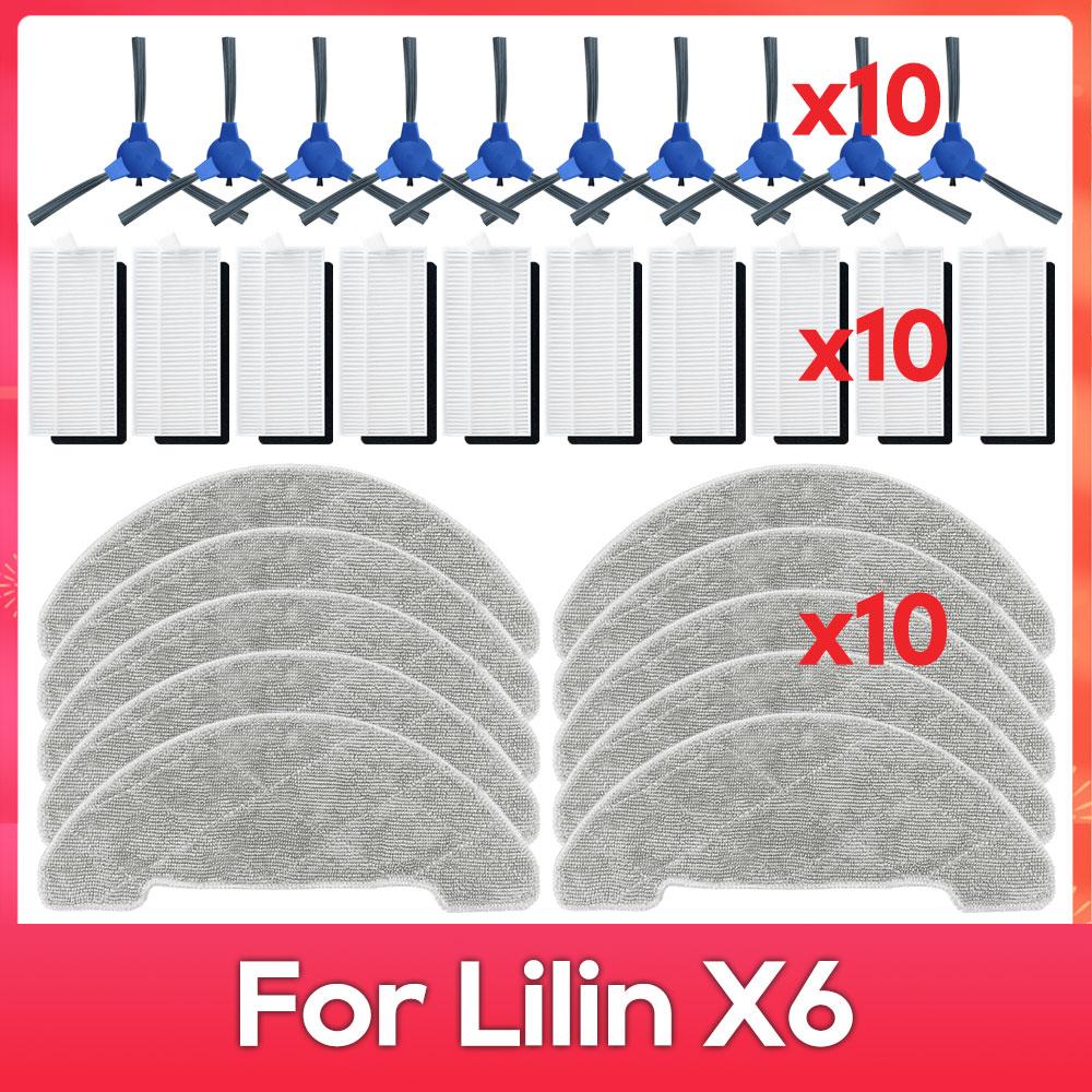 Fit For ( Liectroux LILIN X6 ) Side Brush Filter Mop Parts Robot Vacuum Cleaner Accessories