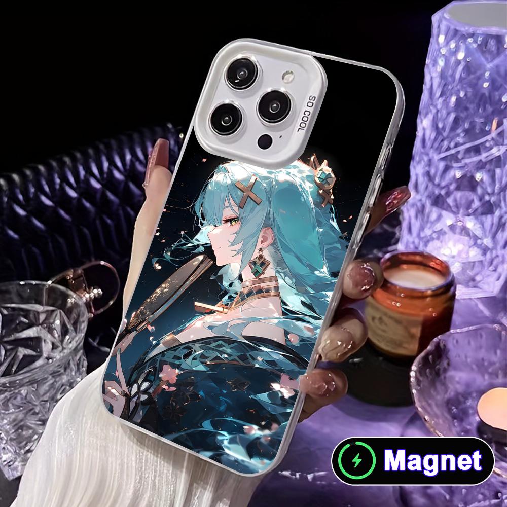 Game GI Faruzan White Translucent MagSafe Mobile Phone Case for iPhone 17 16 15 14 13 12 11 X XR XS Air Pro Max Plus Cover