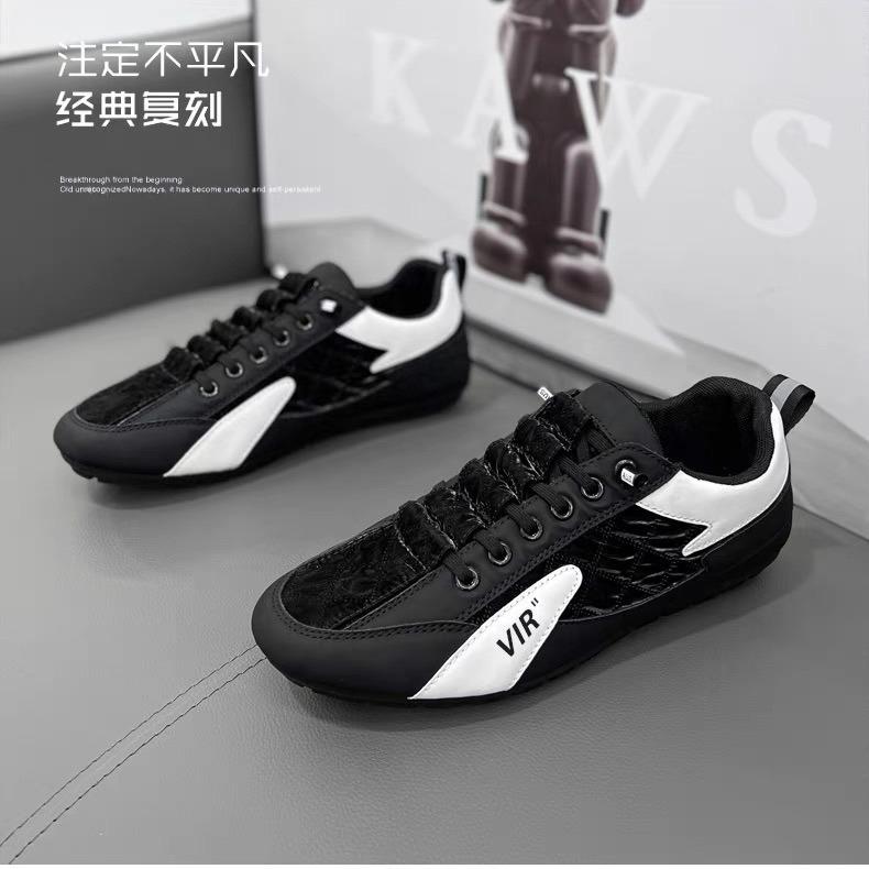 Весенне-летняя мужская обувь, модная универсальная повседневная спортивная обувь с низким верхом, легкая, ленивая, с одной педалью, мужская обувь Doudou Tide