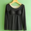 Thermal Long-Sleeve Top With Built-In Bra