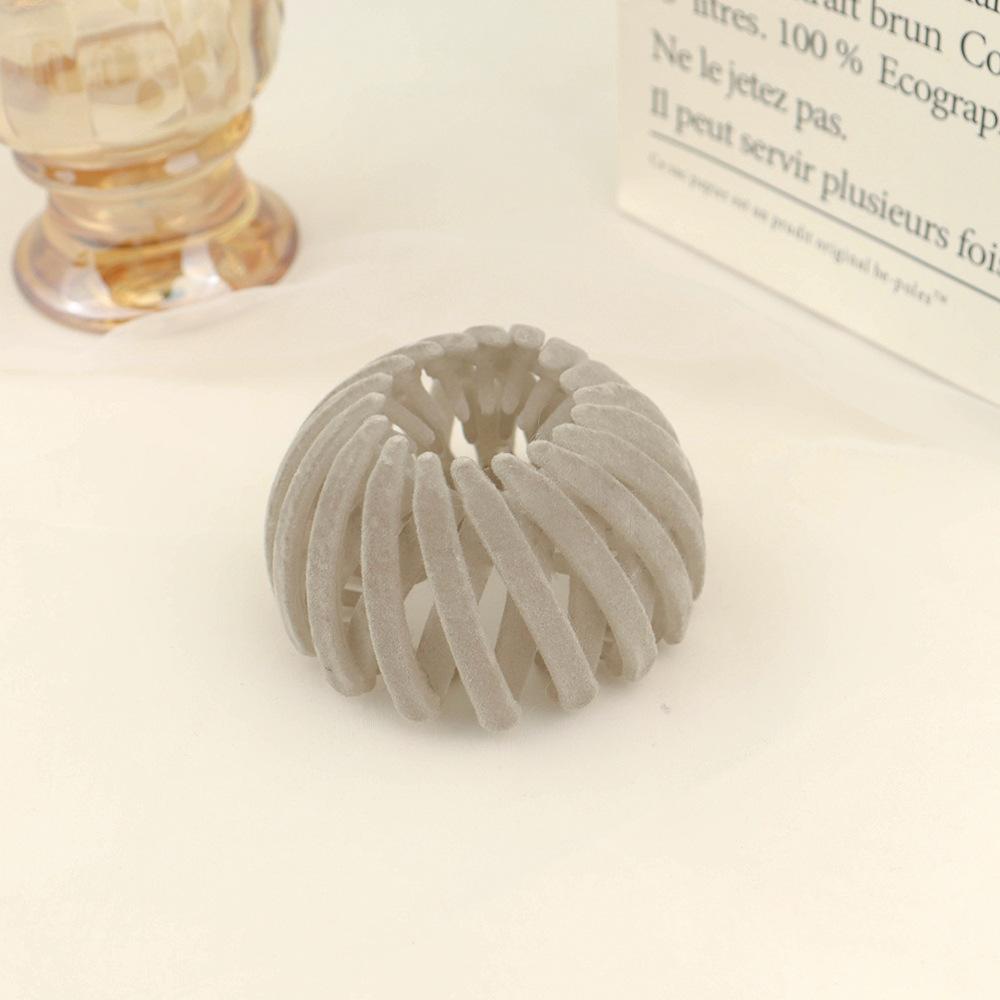 Новая бархатная заколка для волос в виде птичьего гнезда, коготь, пряжка из конского хвоста, однотонная расширяющаяся заколка для волос для женщин и девочек, аксессуары для волос с хвостиком