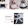 Fascinating Girls' Red/black Lolita Maid Dress Set For Party