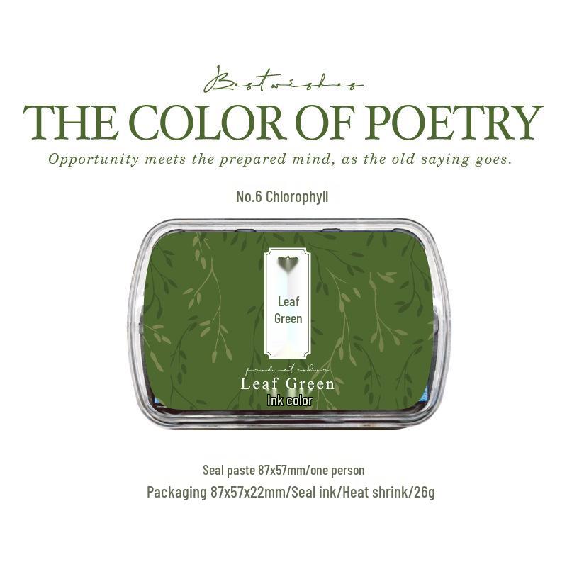 Подушечка для штемпельной краски серии Yanji Poetry Color, Разные цвета, 1 шт.