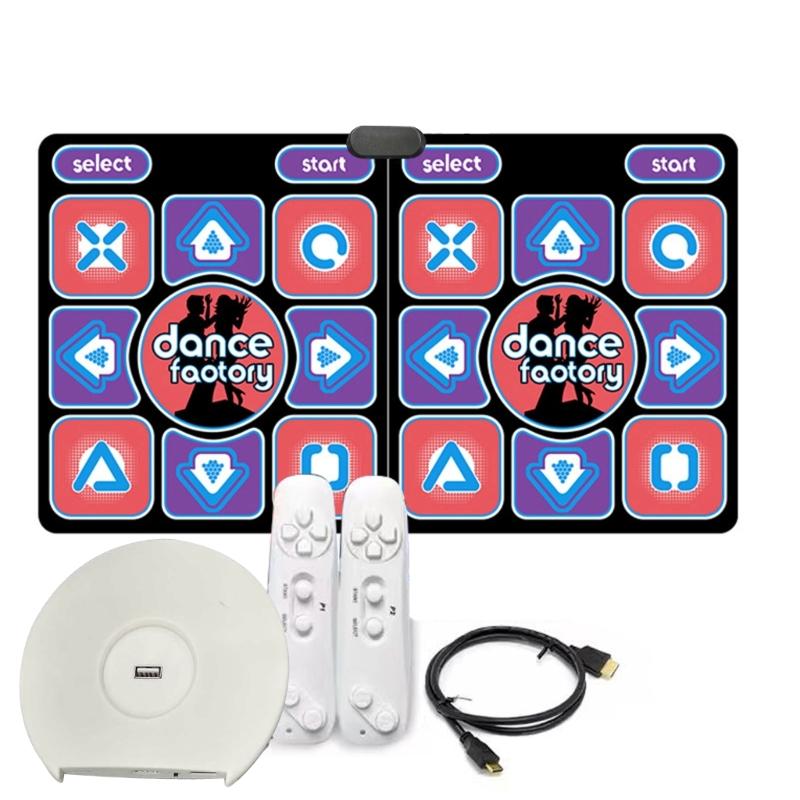 Музыкально-танцевальный коврик, Интерактивный коврик для двух человек с телевизором, компьютером, игрой с датчиком движения, контроллером и контроллером